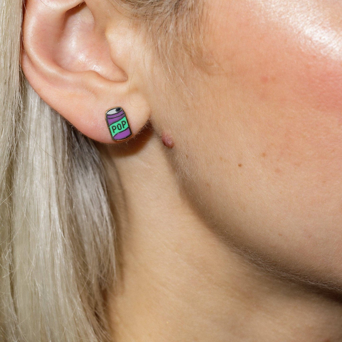 Soda Pop Can Stud Earrings