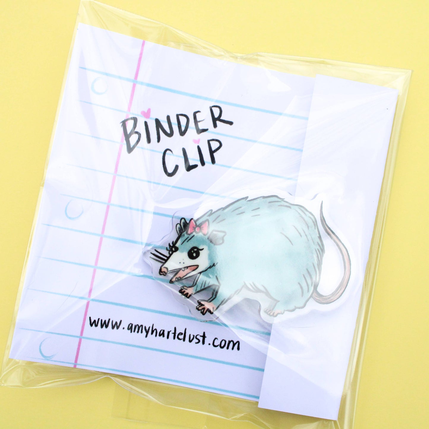 Possum Acrylic Binder Clip