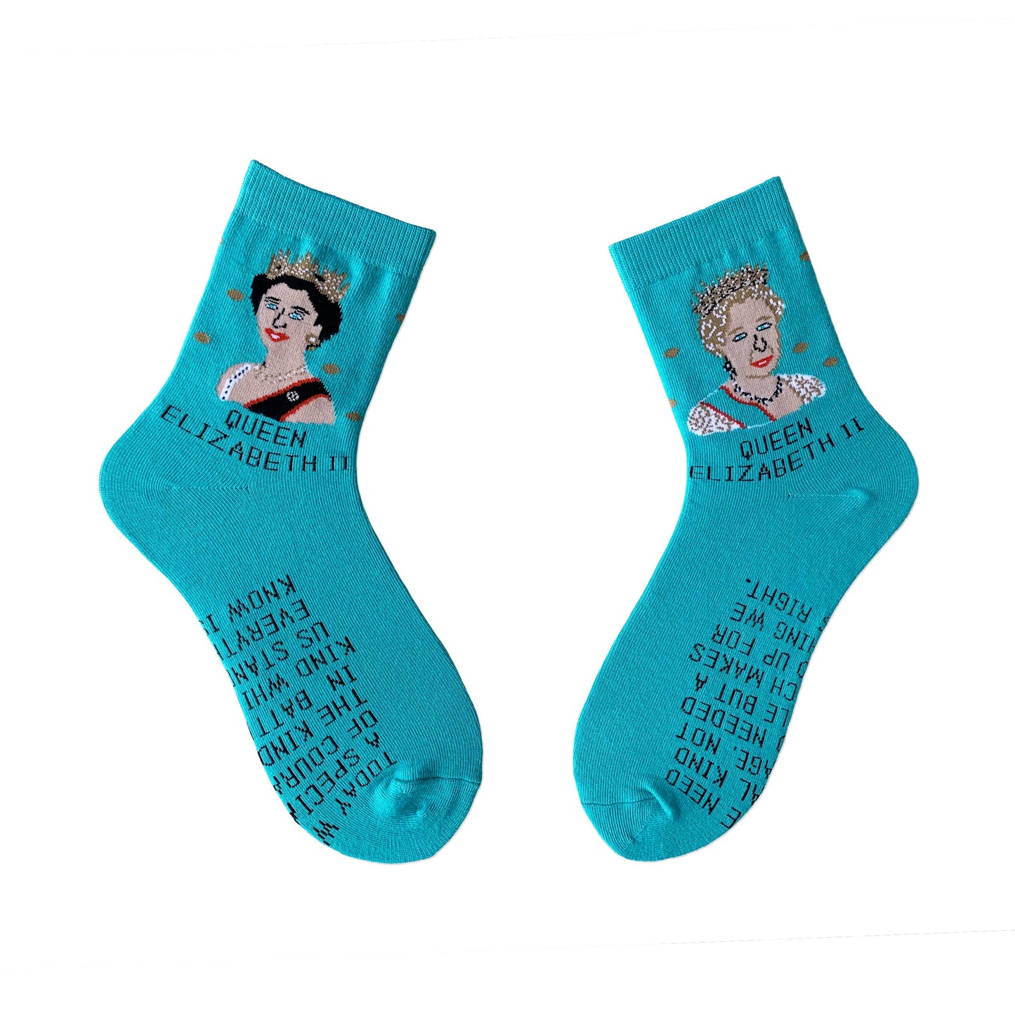 Queen Elizabeth Old and Young Quarter Socks