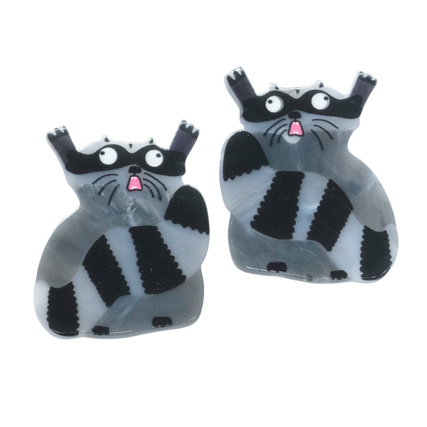 Feral Racoon Hair Slide Clips