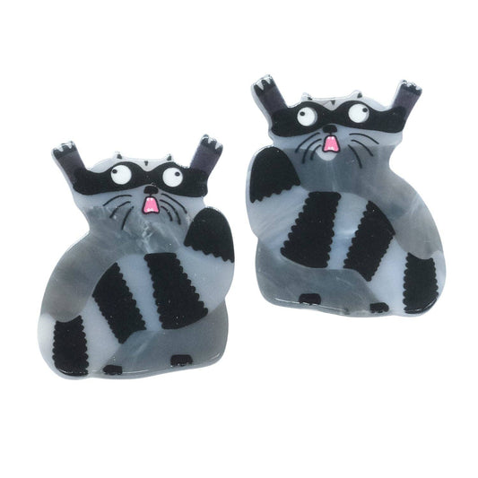 Feral Racoon Hair Slide Clips