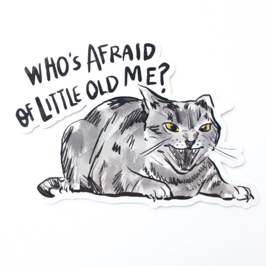 Swiftie Cat “Who's Afraid of Little Old Me” Sticker