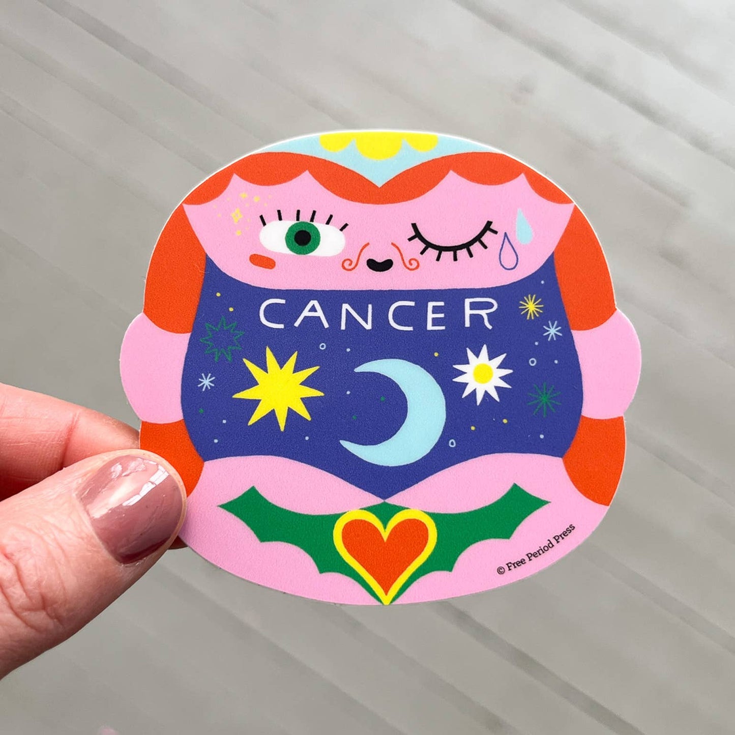 Dreamy Crab Cancer Sticker