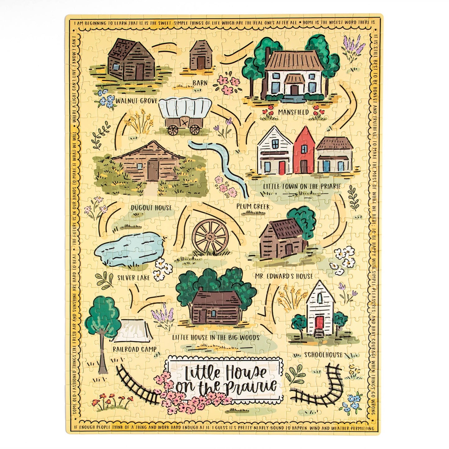 Little House on the Prairie Map 500 Piece Puzzle