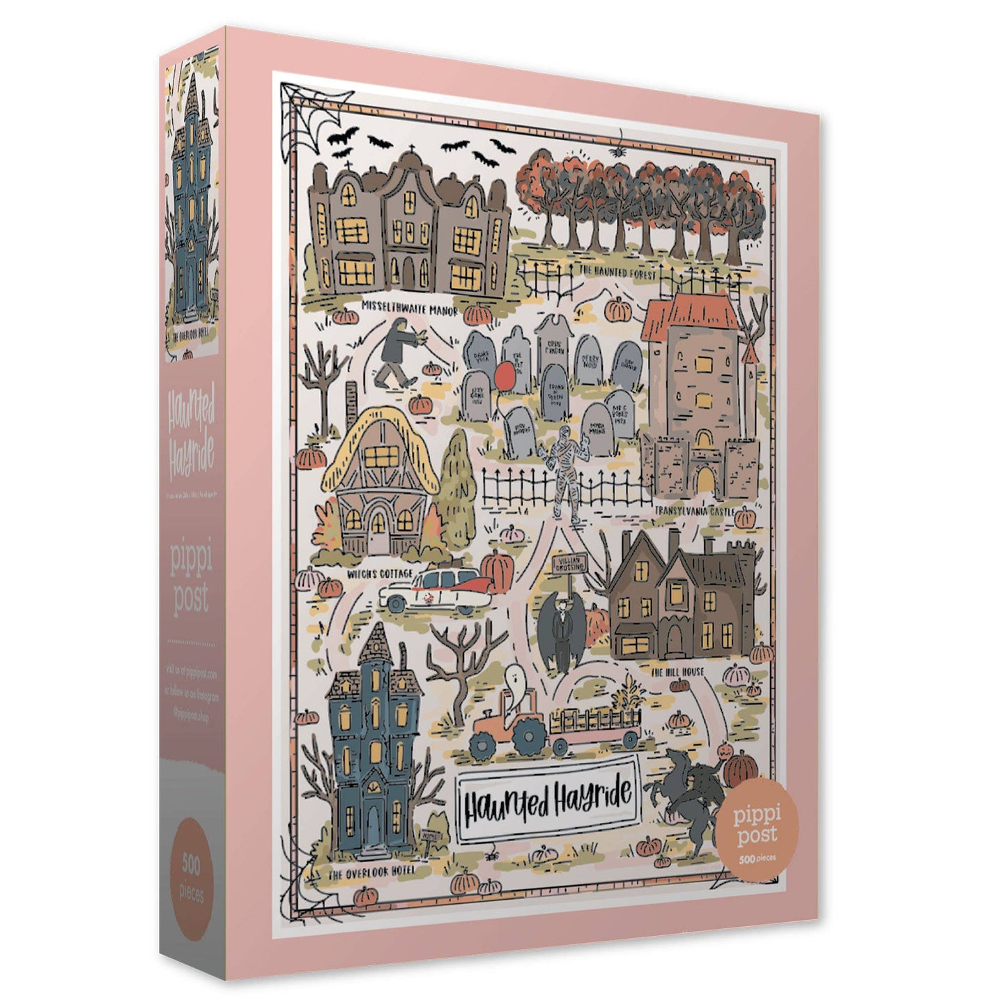 Literary Haunted Hayride 500 Piece Puzzle
