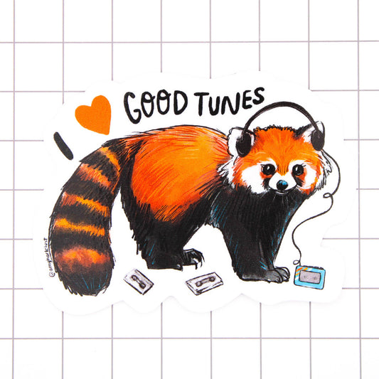 Good Tunes Red Panda Sticker