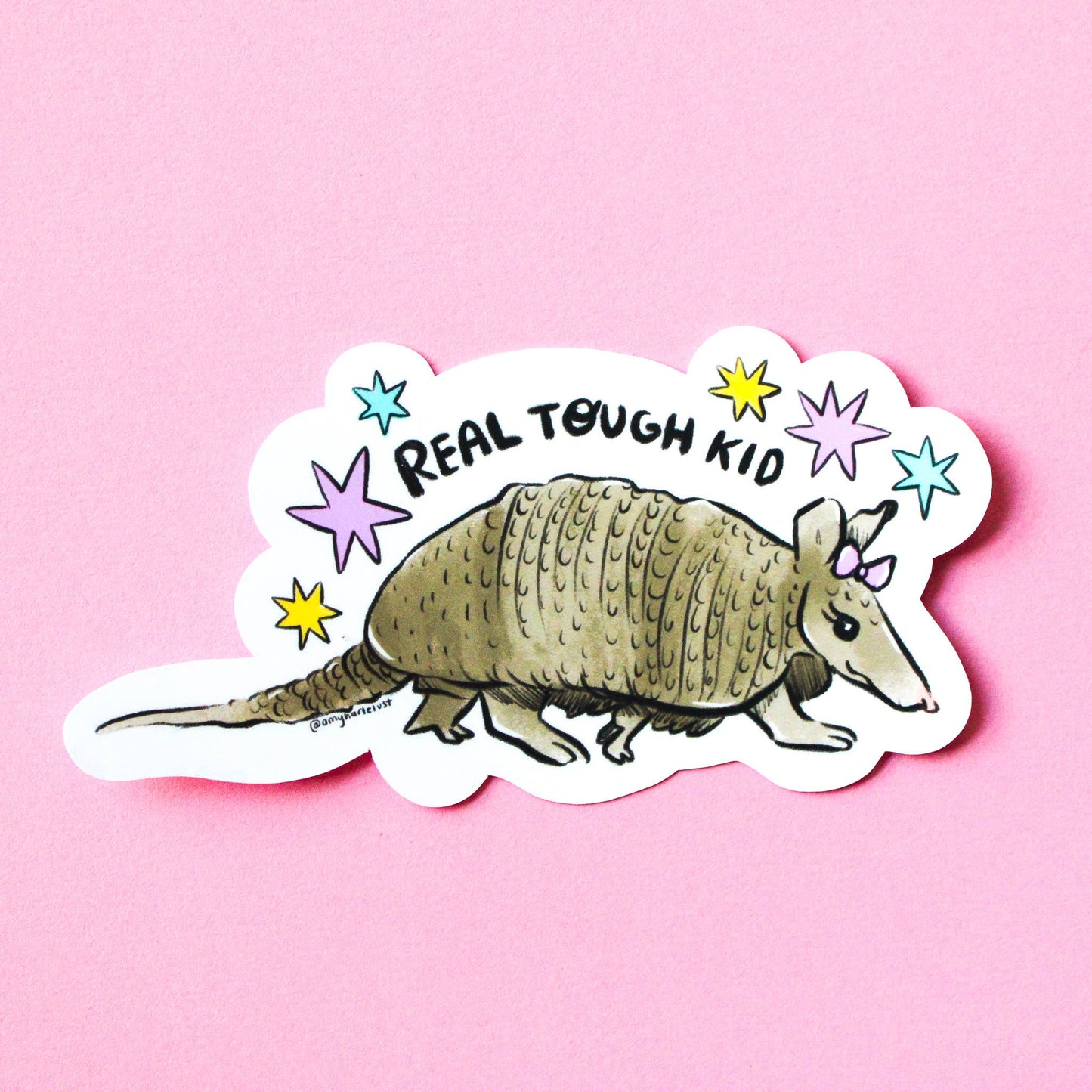 Real Tough Kid Armadillo Sticker