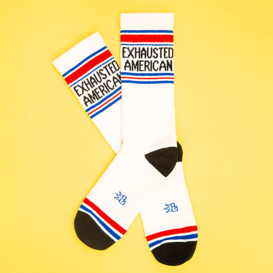 Exhausted American Retro Crew Socks