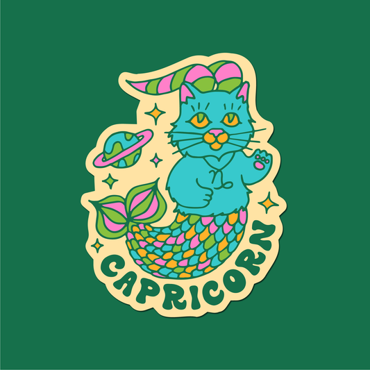 Astrology Cat Sticker: Capricorn