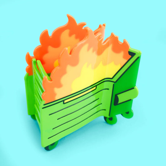 Dumpster Fire Claw Clip