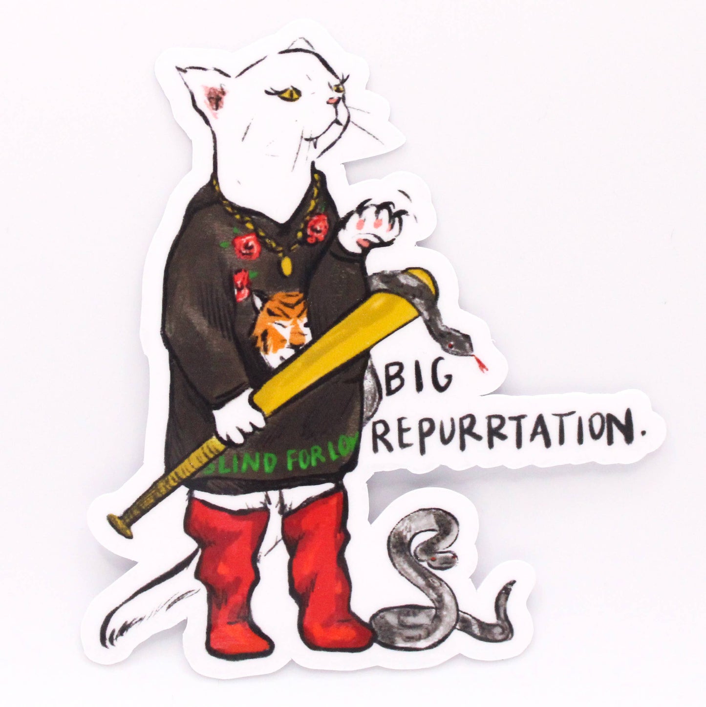 Big Repurrtation Swiftie Cat Sticker