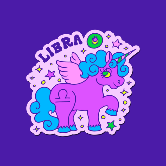 Astrology Unicorn Sticker: Libra