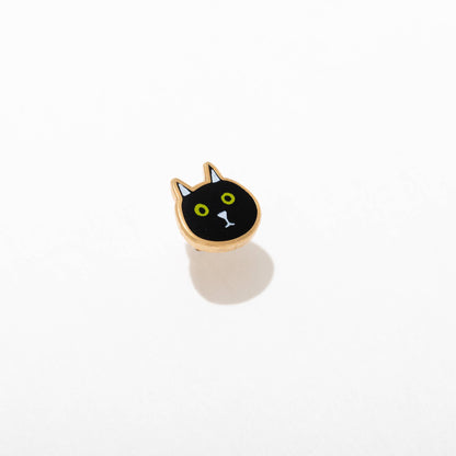 Black Cat Stud Earrings