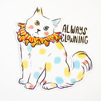 Clown Cat Sticker