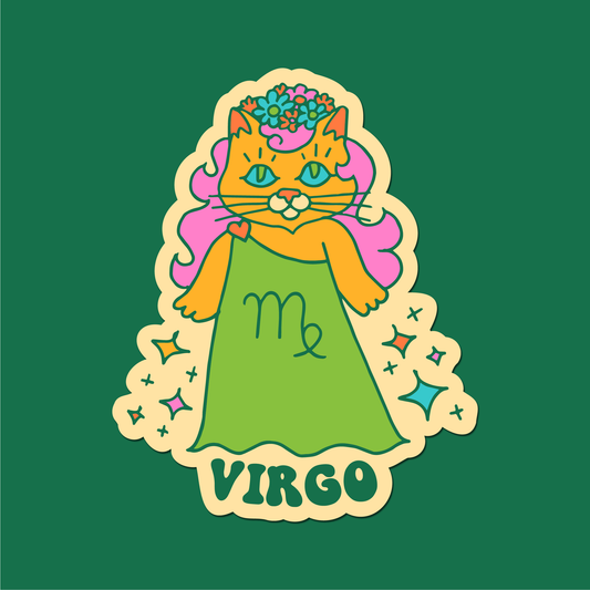 Astrology Cat Sticker: Virgo