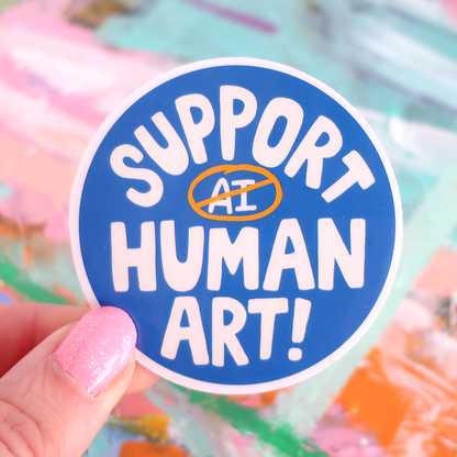 Support Human Art Sticker