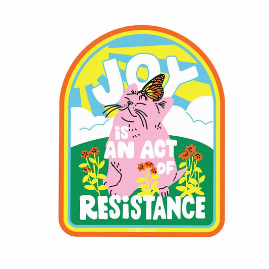Joy is an Act of Resistance Kitten Sticker