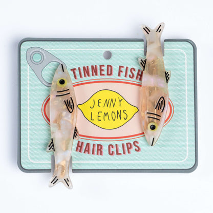 Gold Sardine Alligator Hair Clip Set