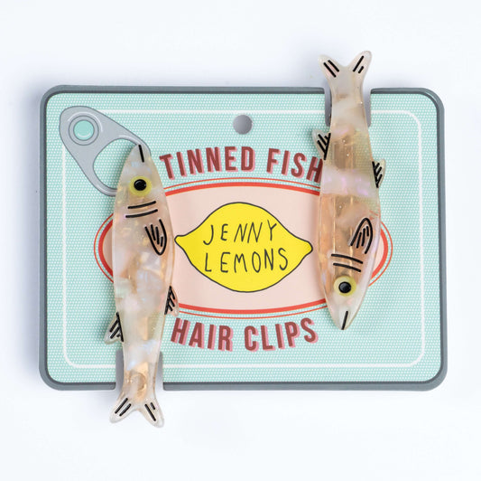 Gold Sardine Alligator Hair Clip Set