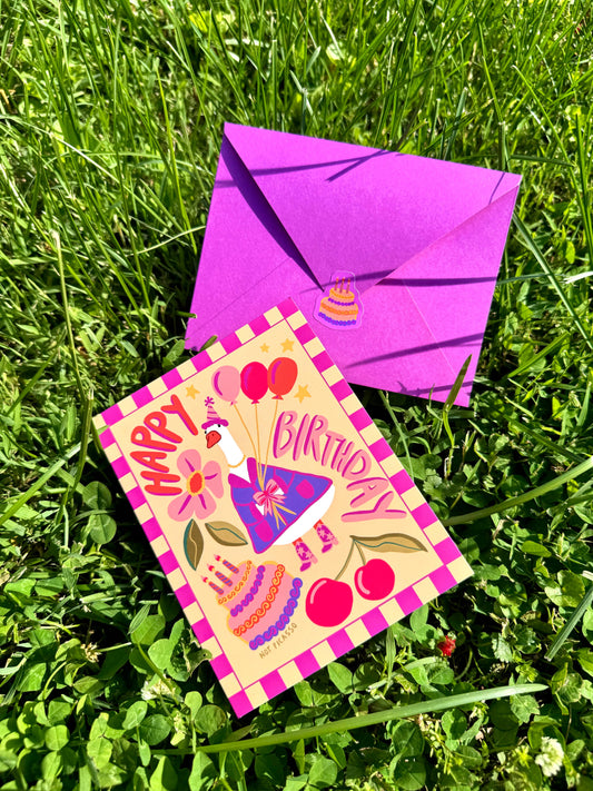 Birthday Goose Greeting Card
