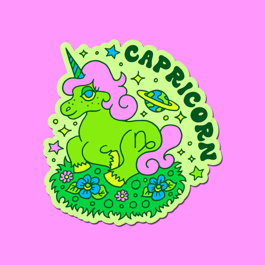 Astrology Unicorn Sticker: Capricorn