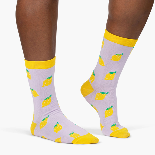 Lavender Lemon Crew Socks