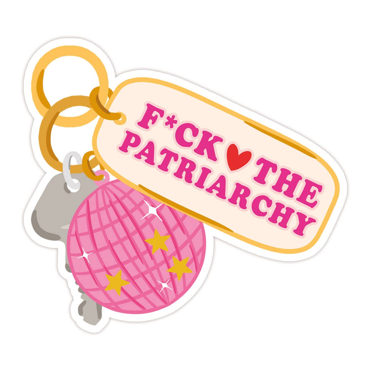 F*ck the Patriarchy Keychain Sticker