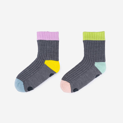 Fleece-Lined Waffle Knit House Socks