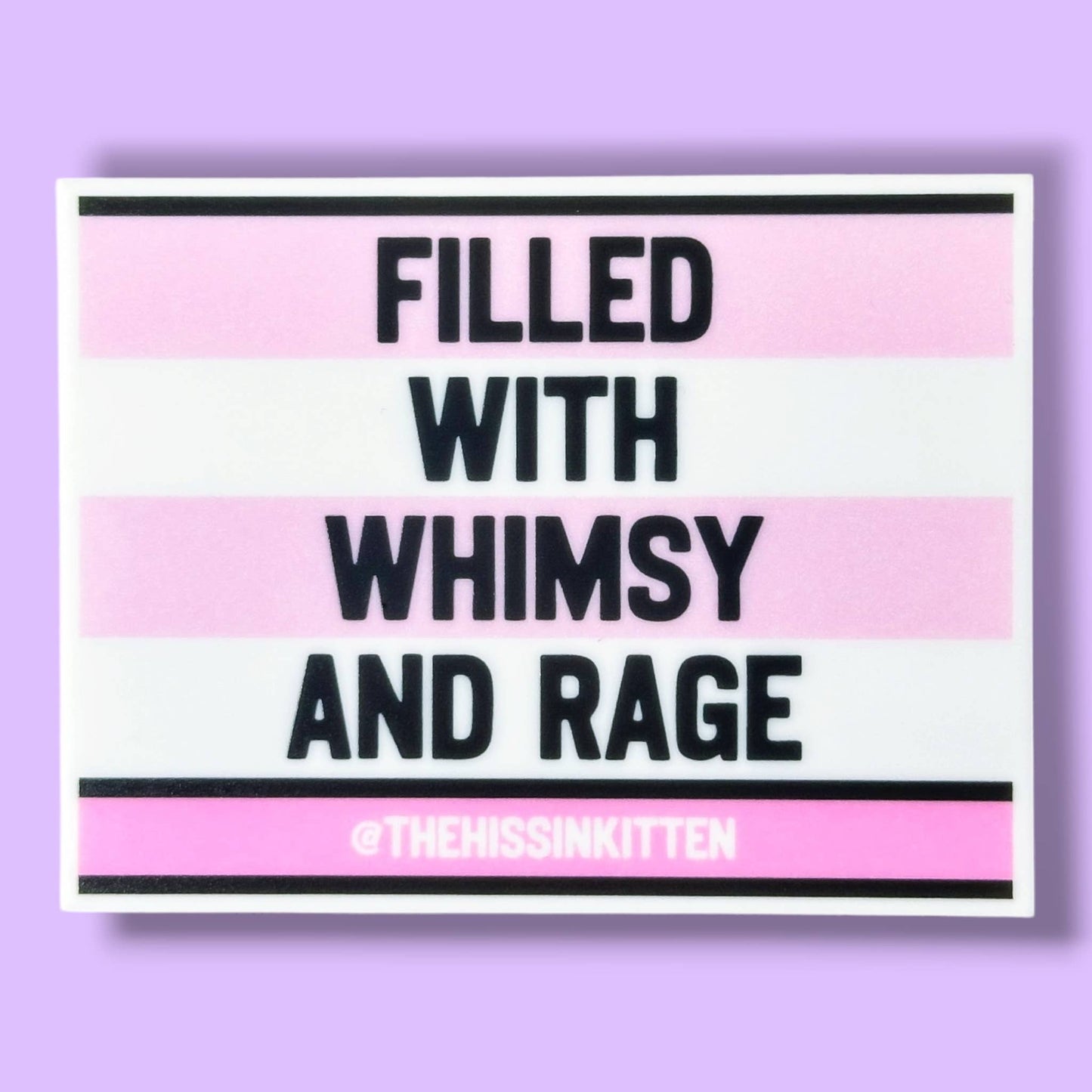 FILLED WITH WHIMSY AND RAGE Letter Board Magnet