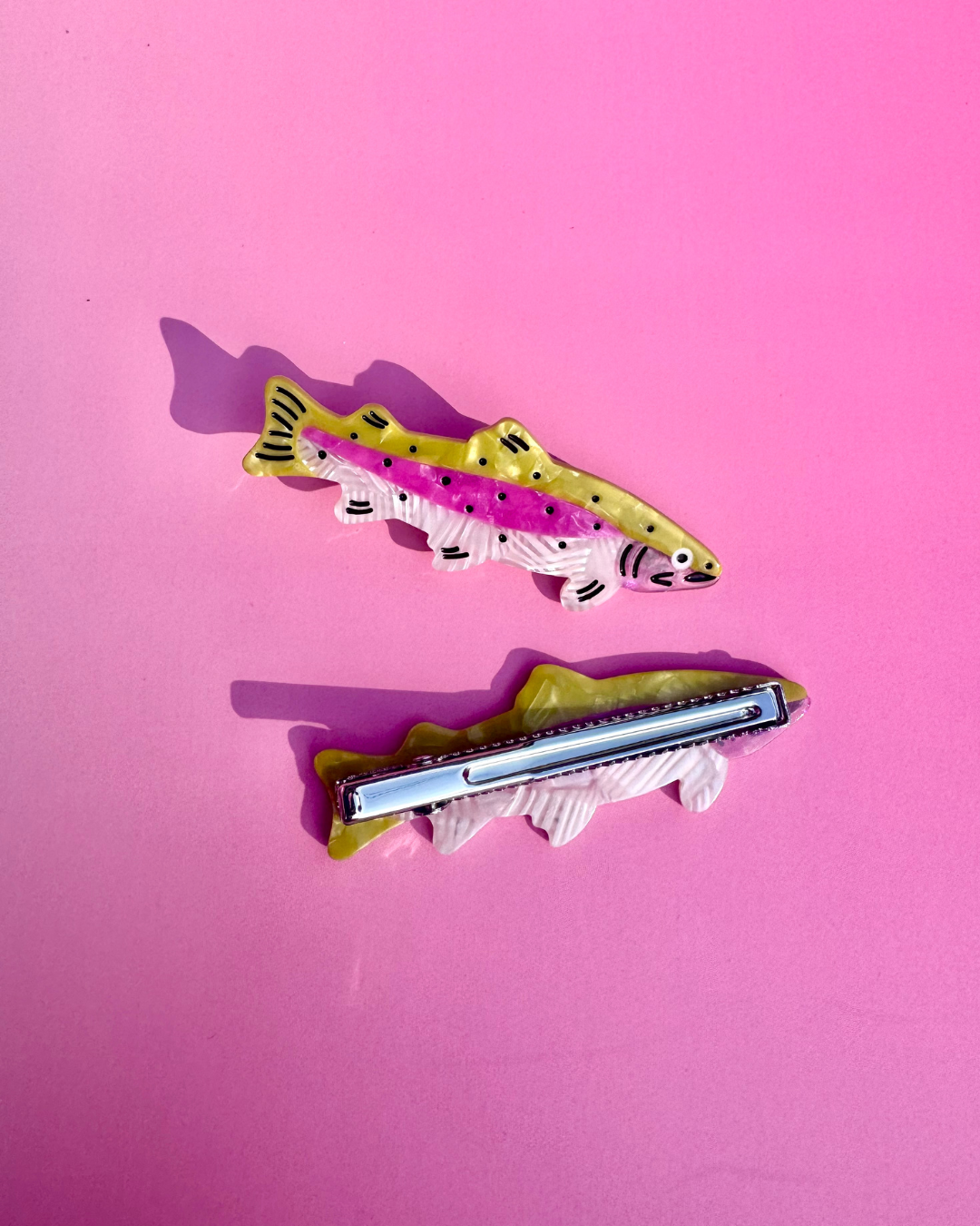 Rainbow Trout Hair Clip Set