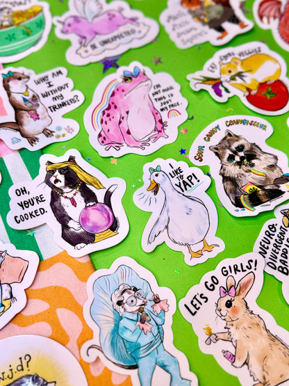 Let's Go Girls Bunny Sticker