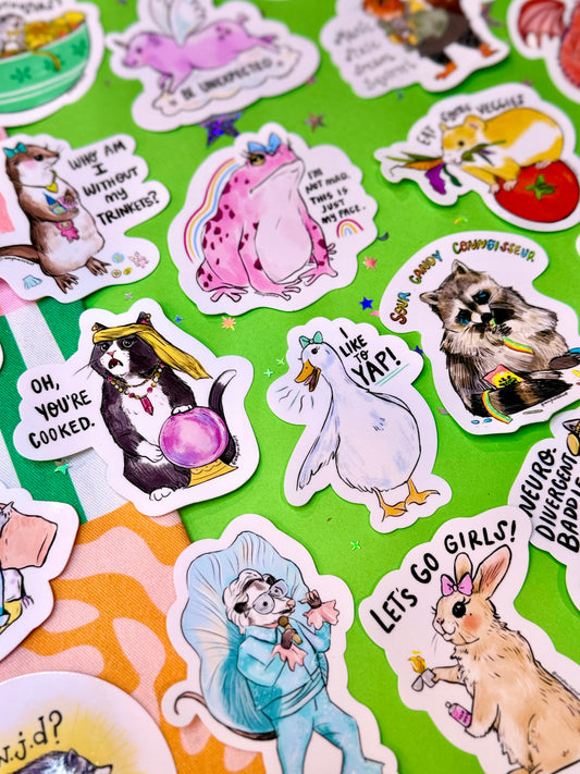 Let's Go Girls Bunny Sticker