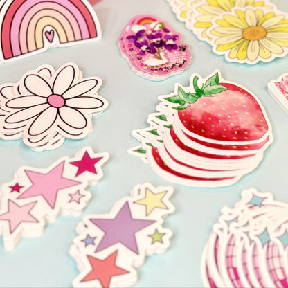 Pink Stars Sticker