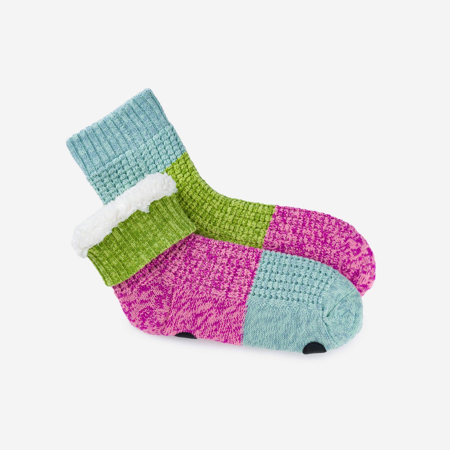 Fleece-Lined Waffle Knit House Socks