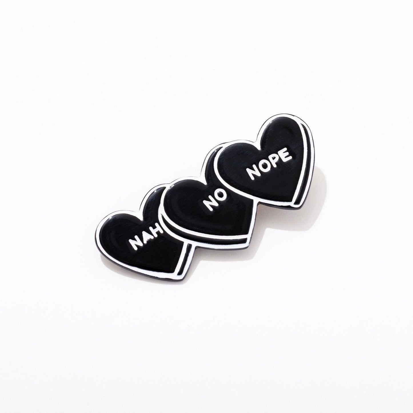 Nah No Nope Hearts Metal Hair Clip