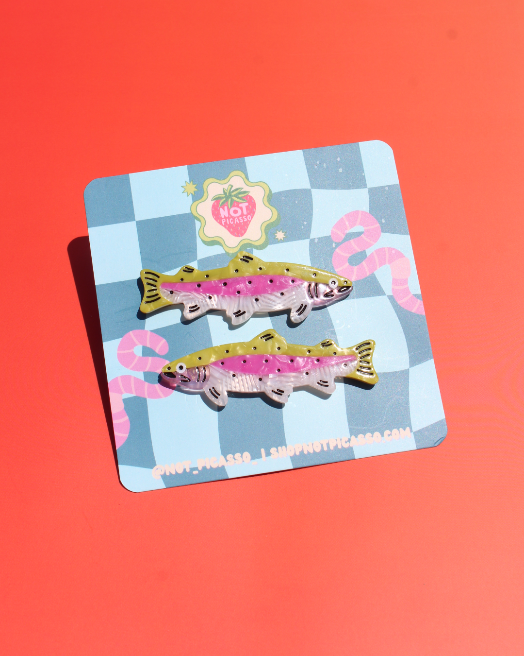 Rainbow Trout Hair Clip Set