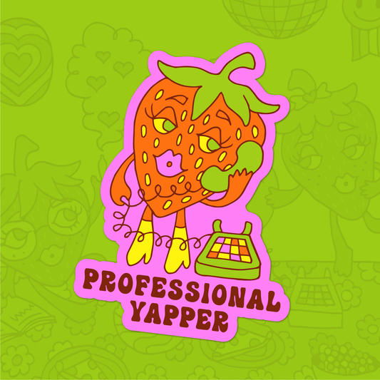 Professional Yapper Strawberry Sticker