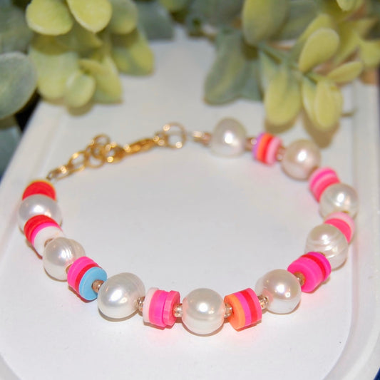 Pink Pearly Girly Bracelet