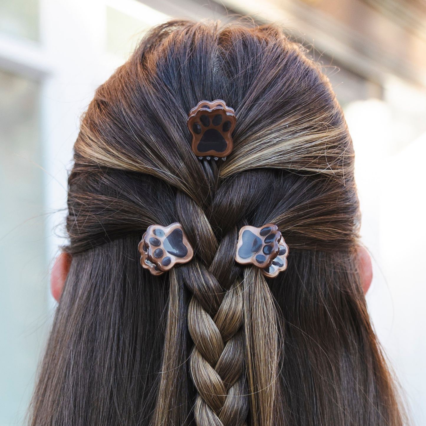 Paw Print Mini Claw Clip