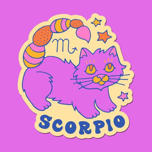 Astrology Cat Sticker: Scorpio