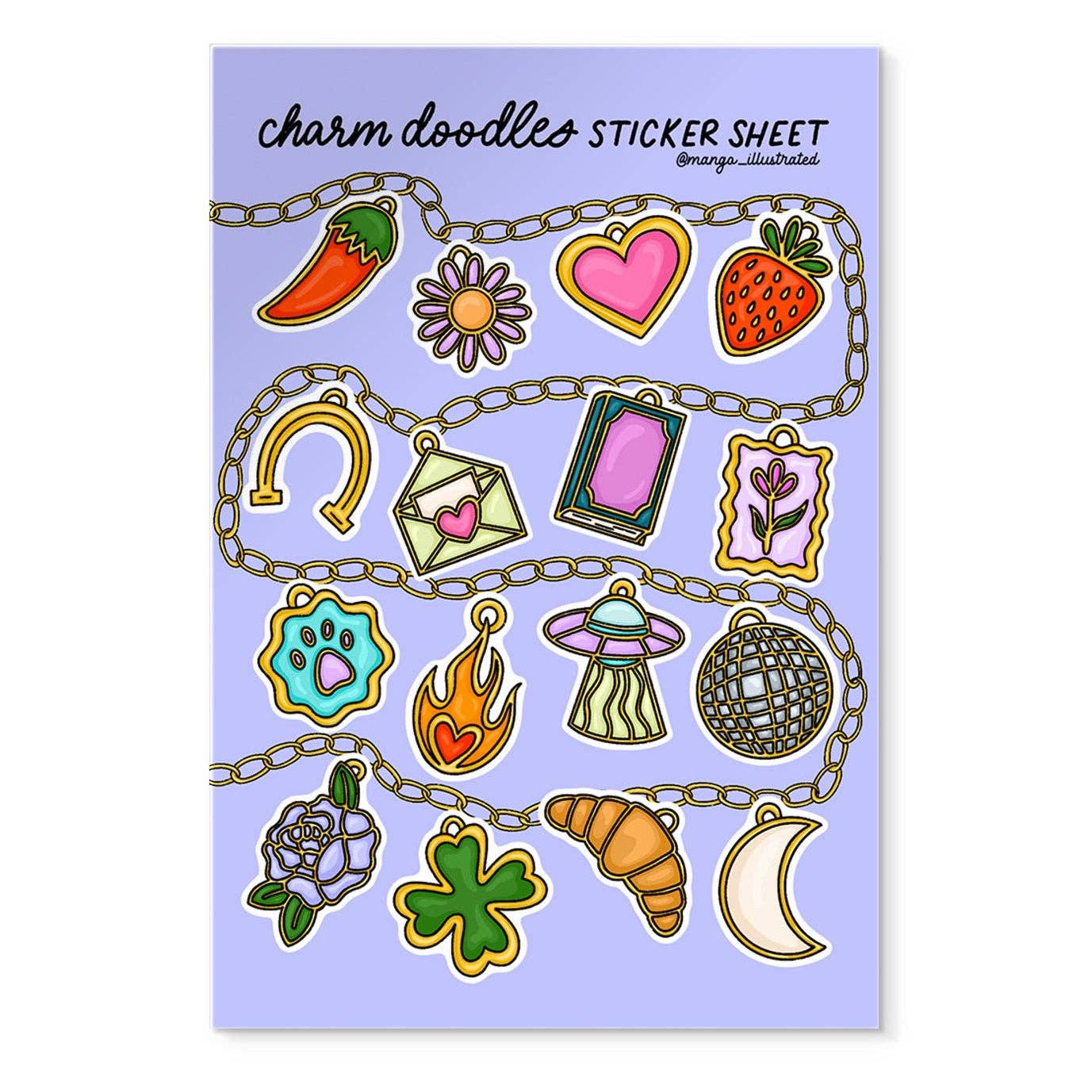 Charm Doodles Sticker Sheet