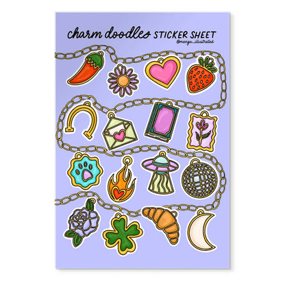 Charm Doodles Sticker Sheet