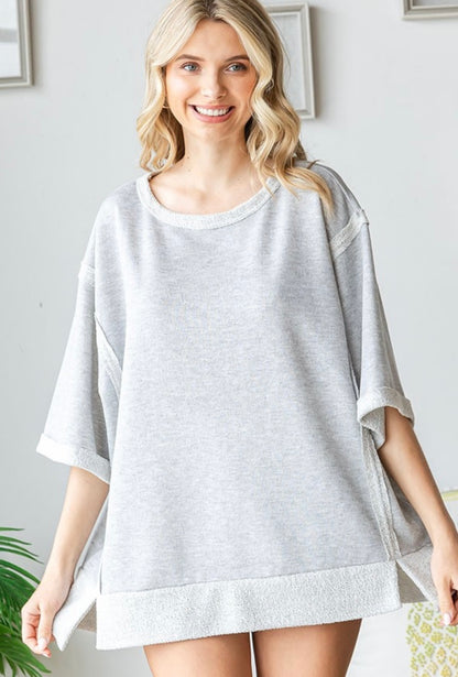 Grey Oversized Cozy Top (L)