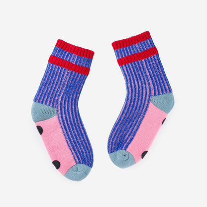 Fleece-Lined Knit House Socks