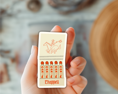 Chappell Matchbook Sticker