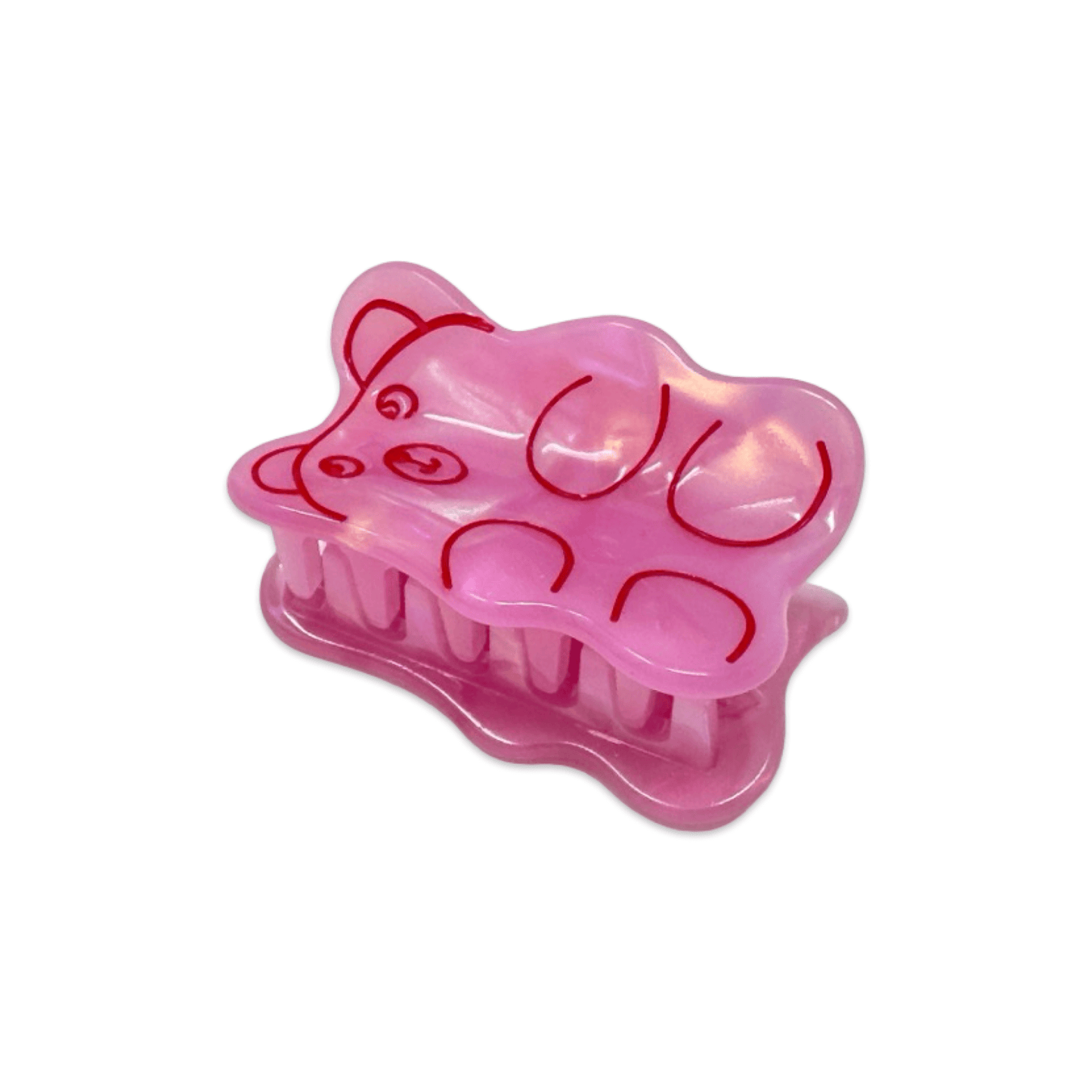 Mini Pink Gummy Bear Claw Clip