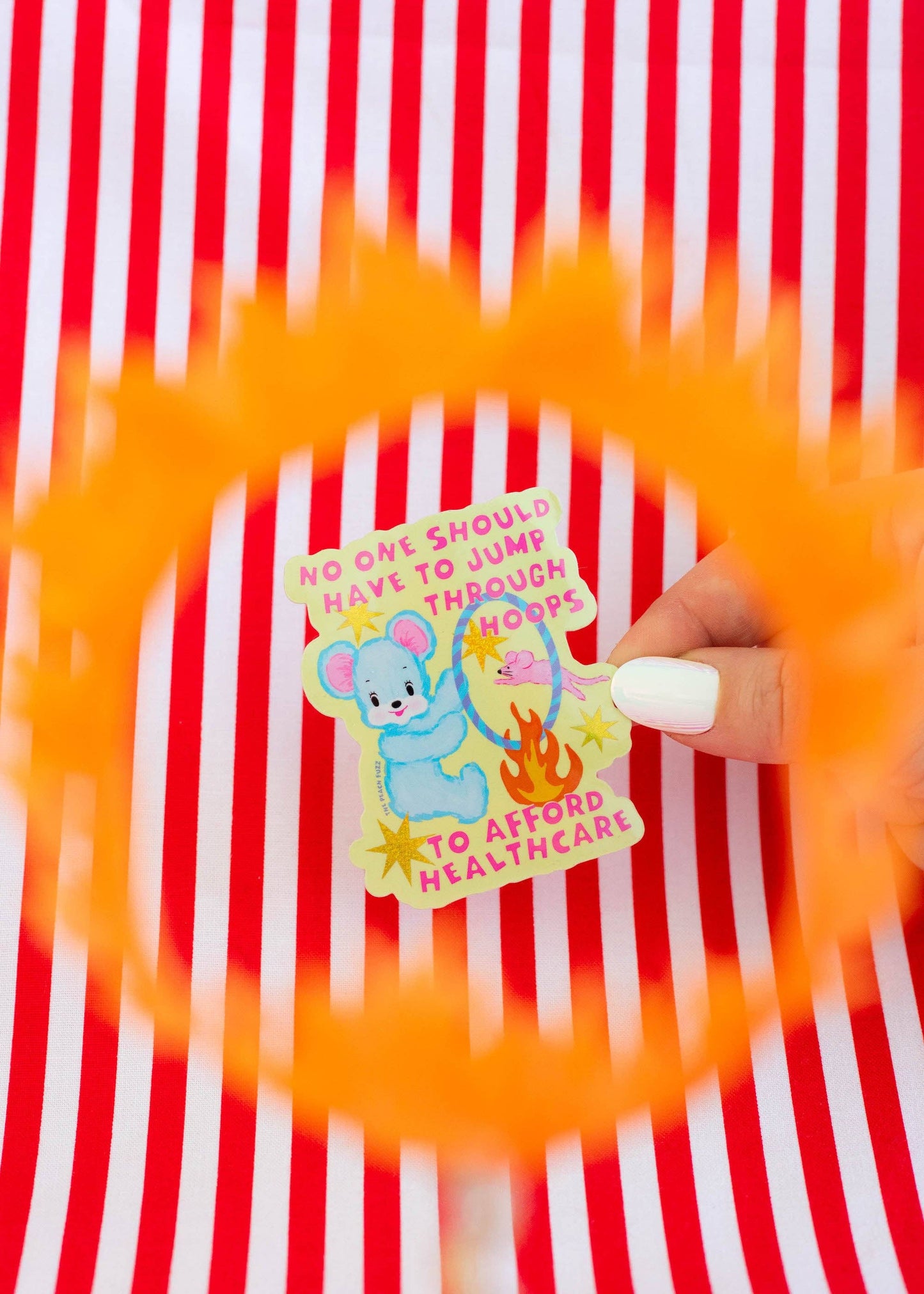 No One Should Have to Jump Through Hoops for Healthcare Sticker
