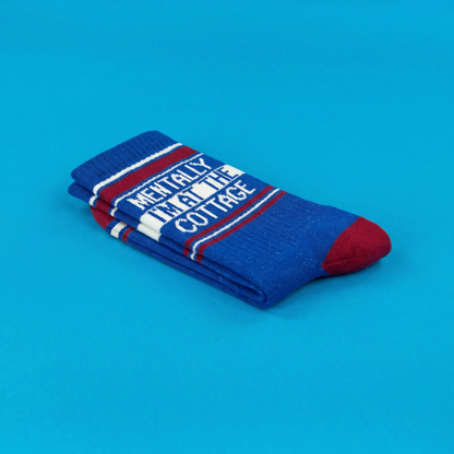 Mentally I'm At The Cottage Retro Crew Socks