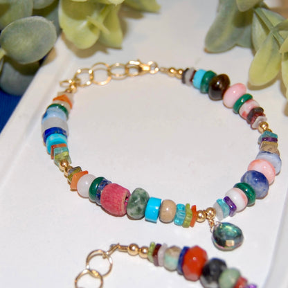 Mixed Media Gemstone Bracelet