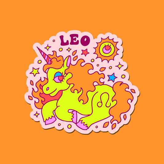Astrology Unicorn Sticker: Leo